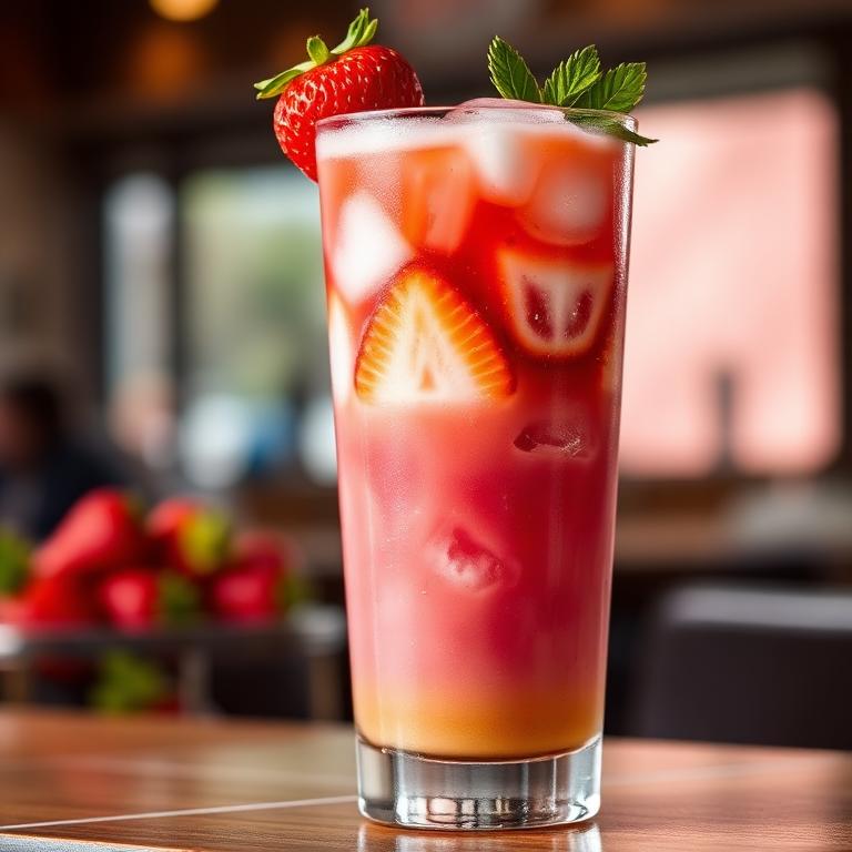 Ice Strawberry Latte